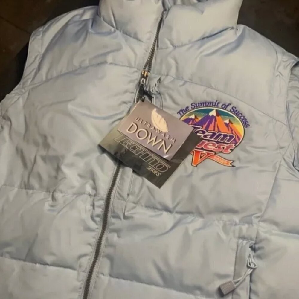 North End Puffer Vest Womens XL Light Blue Down Team Quest Banff Techno Series‎